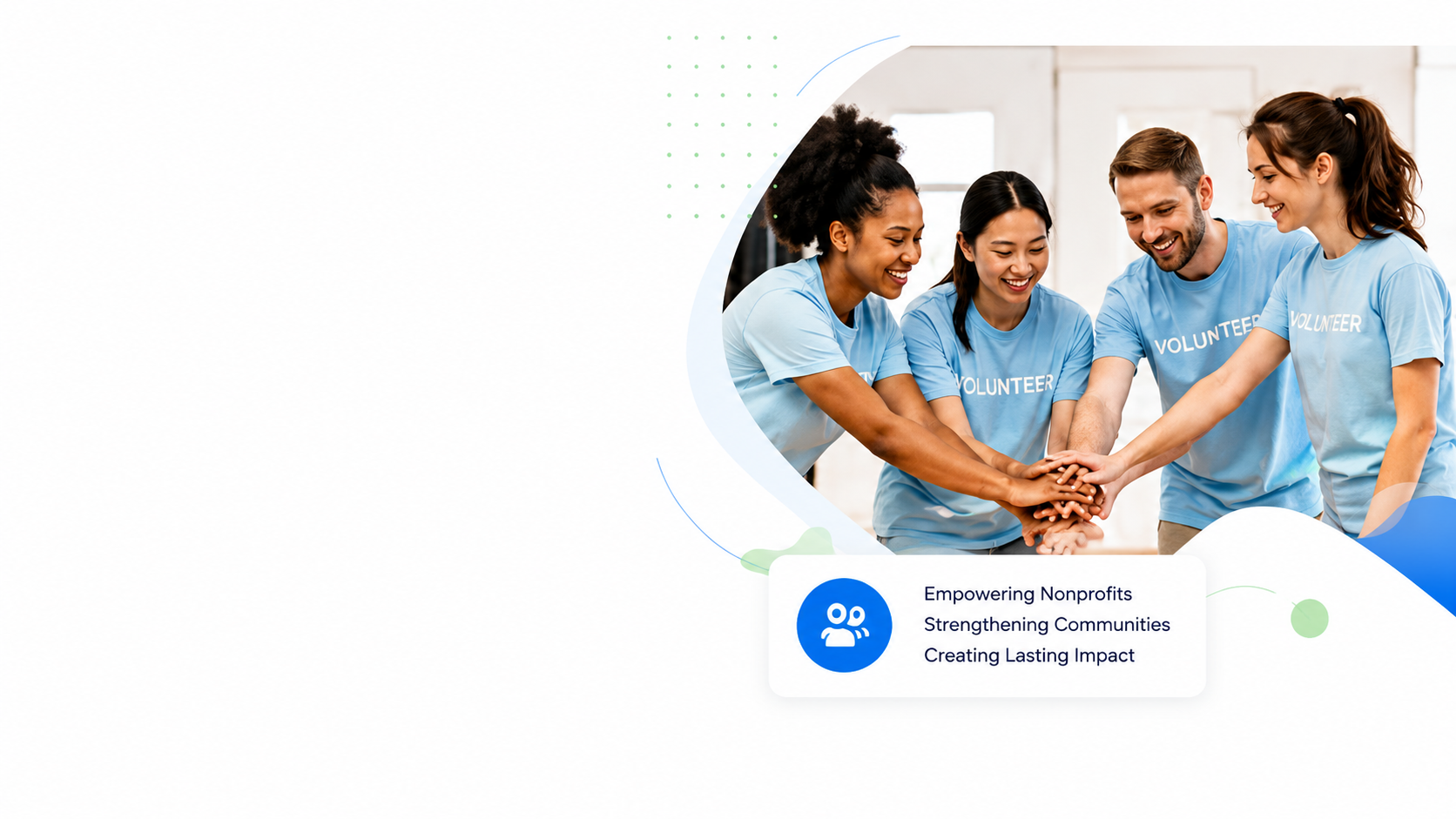 Volunteers working together